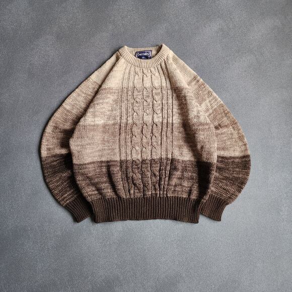 American Vintage Other - Vintage Barnaby Brown Acrylic Knit Grandpa Sweater Large